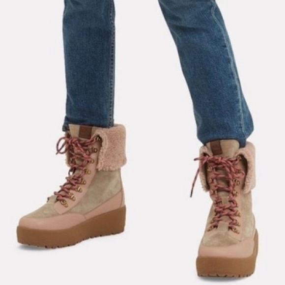 Coach Shoes - Coach Tyler Shearling Fold over Platform Boot 7